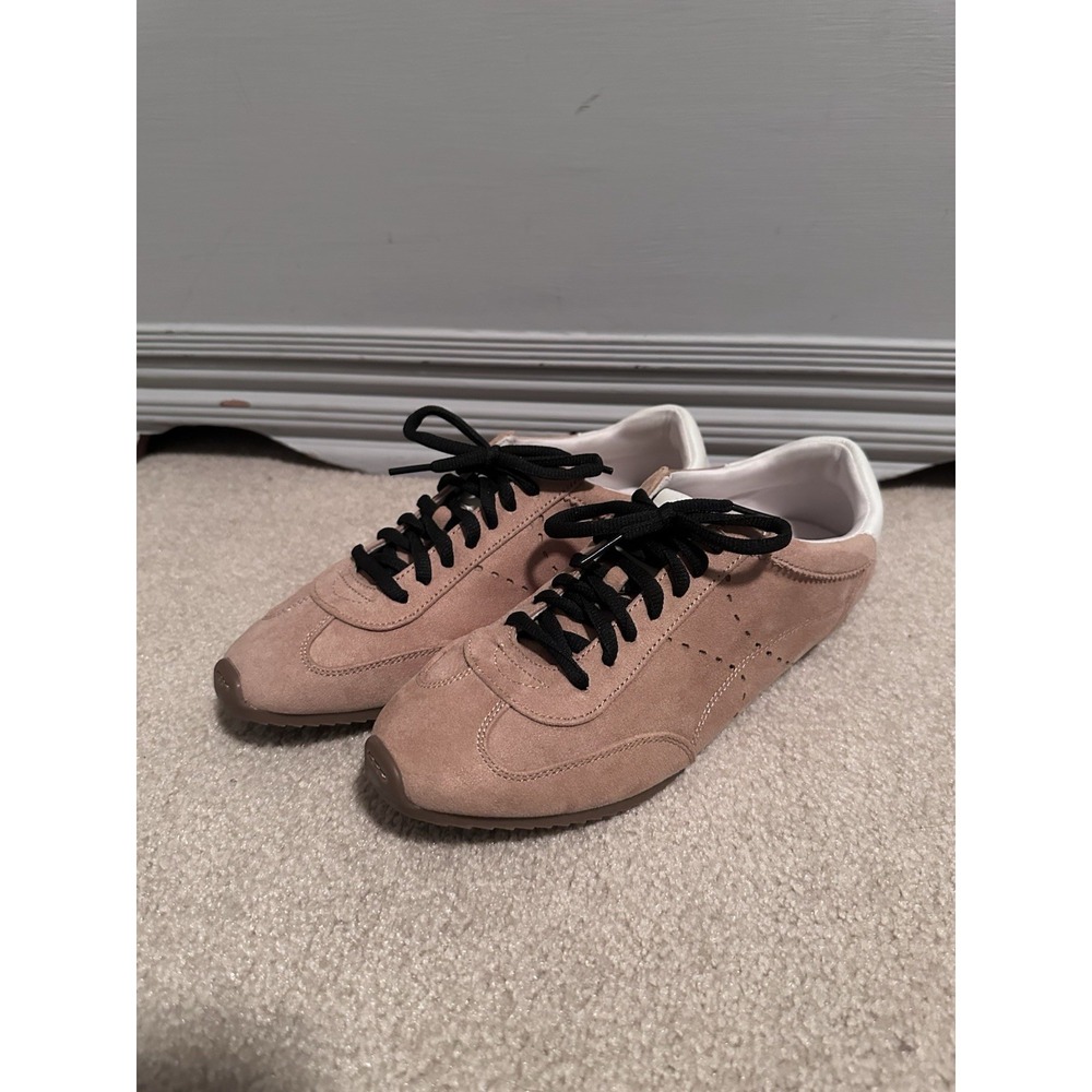 Women's Sneakers Sz 9 Soft Brushed Faux Suede Neutral Lt. Brown Falls Creek New